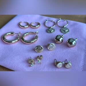 Gold Earring Set - Set of 7 Pairs